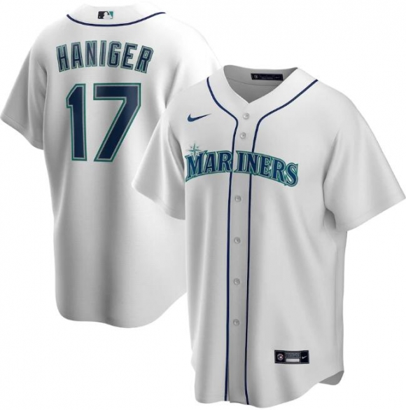 Men Seattle Mariners #17 Mitch Haniger White MLB Cool Base Stitched jersey
