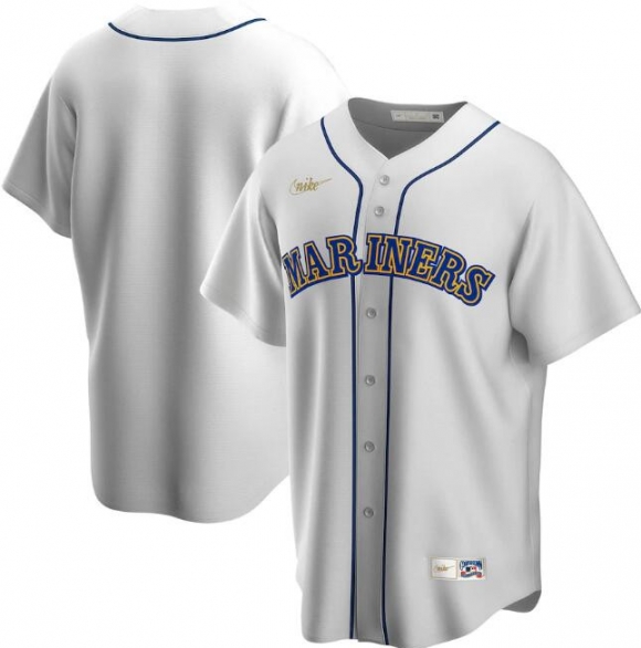Men Seattle Mariners Blank White MLB Cool Base Stitched jersey