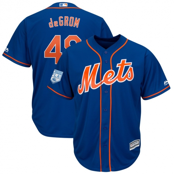 Mets #48 Jacob deGrom Blue 2019 Spring Training Cool Base Stitched MLB Jersey