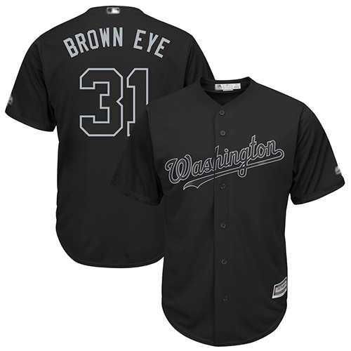 Nationals #31 Max Scherzer Black "Brown Eye" Players Weekend Cool Base Stitched MLB Jersey