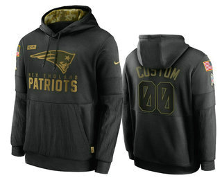 New England Patriots ACTIVE PLAYER 2020 Black Salute To Service NFL Hoodie