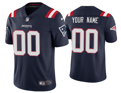 New England Patriots Active Player Custom Navy 2020 Vapor Untouchable Limited Stitched NFL Jersey (Check Description If You Want Women Size)