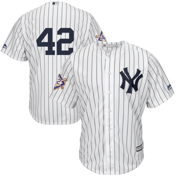 New York Yankees #42 Majestic 2019 Jackie Robinson Day Official Cool Base Jersey White