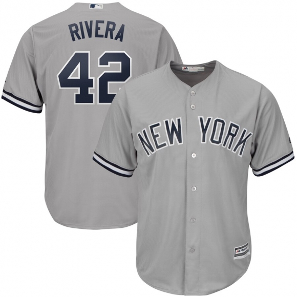 New York Yankees #42 Mariano Rivera Majestic 2019 Hall of Fame Cool Base Player Jersey Gray