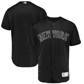 New York Yankees Blank Majestic 2019 Players' Weekend Flex Base Authentic Team Jersey Black