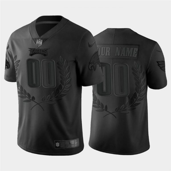 Philadelphia Eagles Customized Black MVP Stitched NFLJersey (Check Description If You Want Women Size)