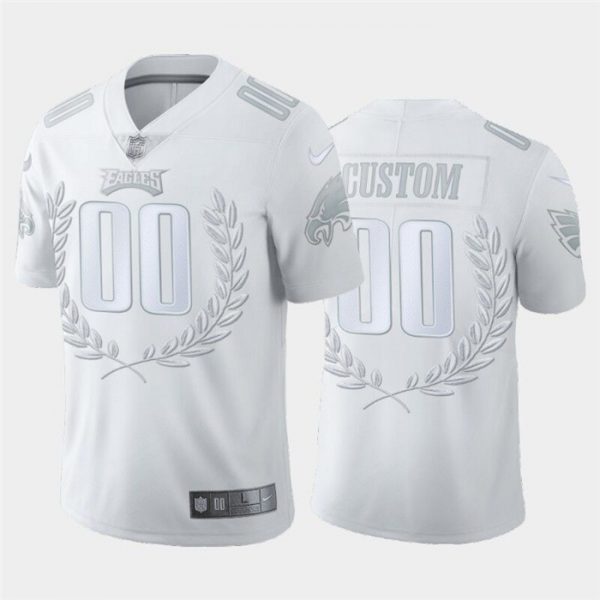 Philadelphia Eagles Customized White MVP Stitched NFLJersey (Check Description If You Want Women Size)