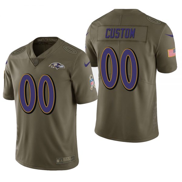 Ravens ACTIVE PLAYER Salute to Service Limited Stitched NFL Jersey