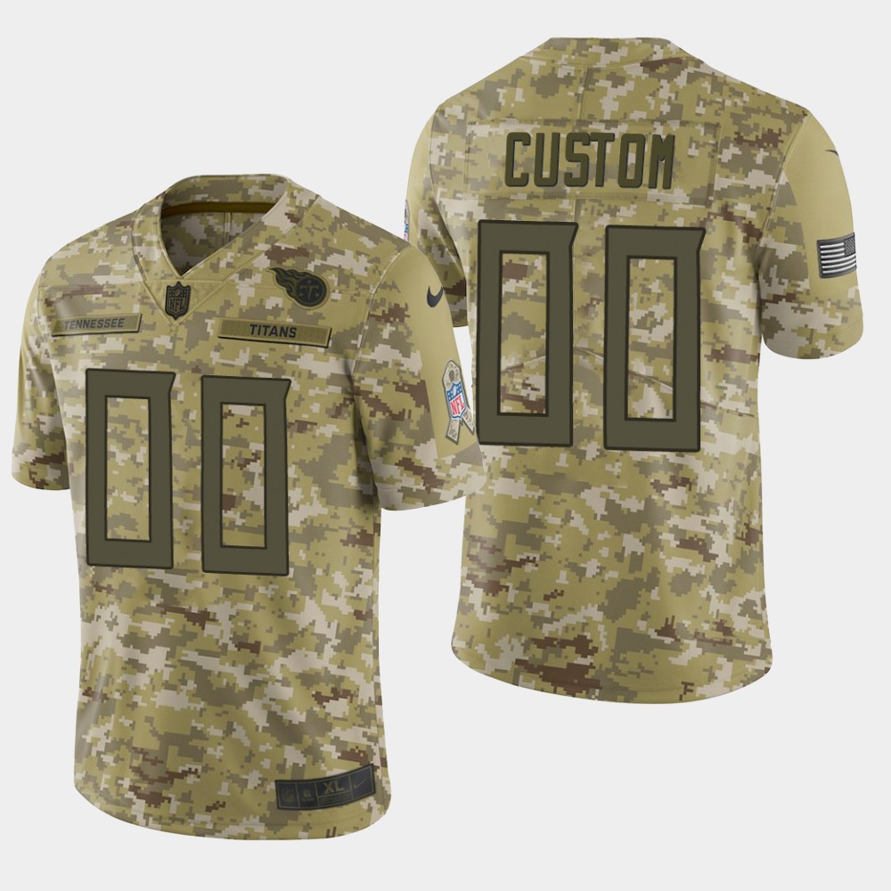Tennessee Titans Customized Camo Salute To Service Limited Stitched NFL Jersey (Check Description If You Want Women Size)