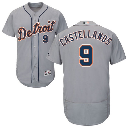 Tigers #9 Nick Castellanos Grey Flexbase Authentic Collection Stitched MLB Jersey