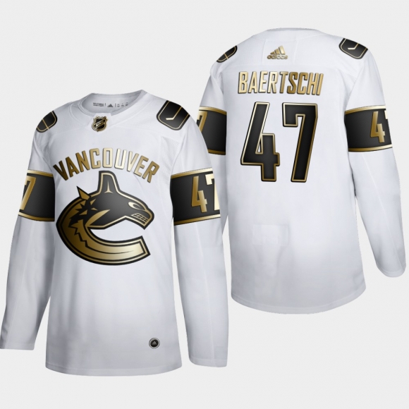 Vancouver Canucks #47 Sven Baertschi Men Adidas White Golden Edition Limited Stitched NHL Jersey