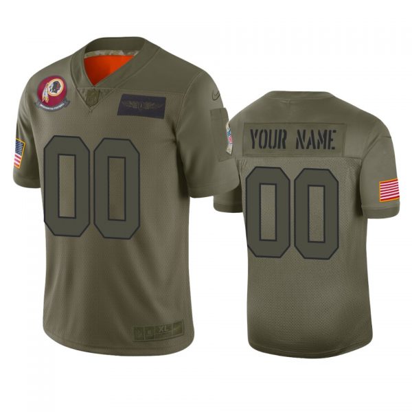 Washington Redskins Customized 2019 Camo Salute To Service Limited Stitched NFL Jersey (Check Description If You Want Women Size)