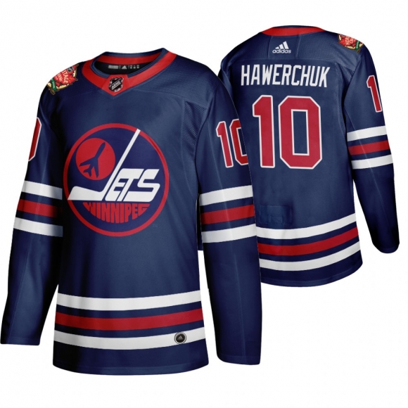 Winnipeg Jets #10 Dale Hawerchuk Men 2019-20 Heritage Classic Wha Navy Stitched NHL Jersey
