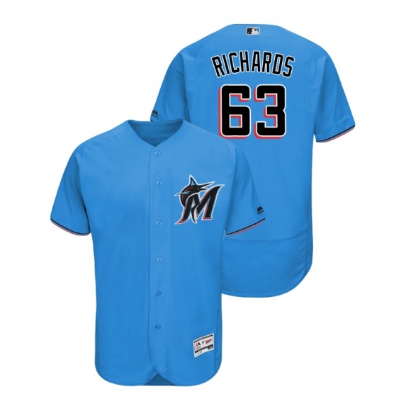 marlins #63 Trevor Richards Blue Alternate 2019 Authentic Collection Flex Base Stitched MLB Jersey