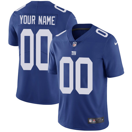 New York Giants Customized Royal Blue Team Color Vapor Untouchable Limited Stitched NFL Jersey (Check Description If You Want Women Size)