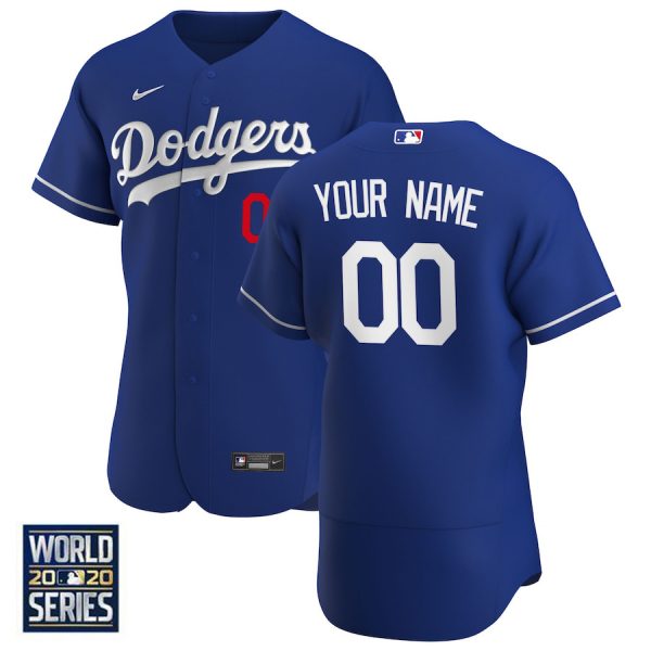 Los Angeles Dodgers ACTIVE PLAYER 2020 World Series Bound Blue Custom Stitched MLB Jersey