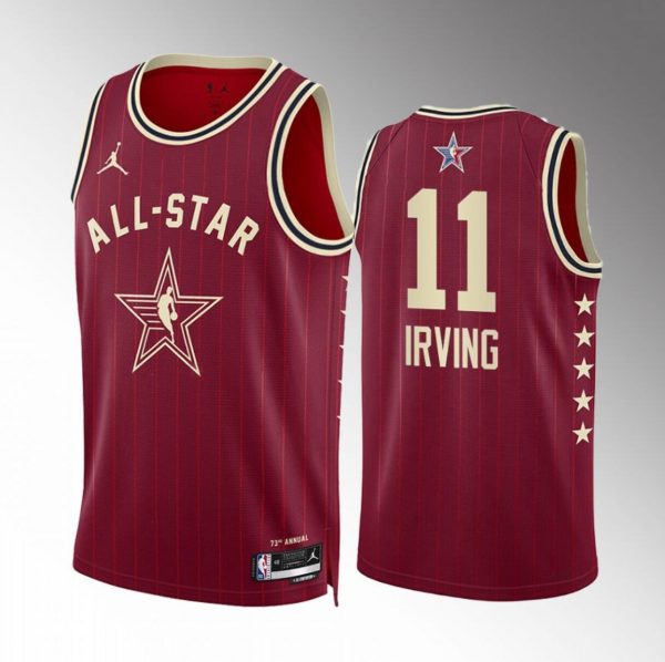 Men 2024 All-Star #11 Kyrie Irving Crimson Stitched Basketball Jersey