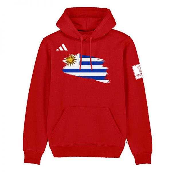 Men Argentina FIFA World Cup Soccer Red Hoodie