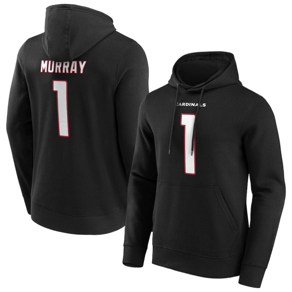 Men Arizona Cardinals #1 Kyler Murray Black Hoodie