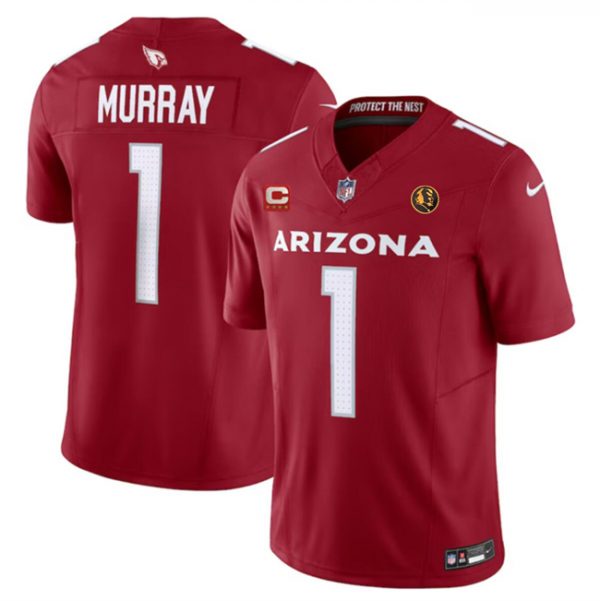 Men Arizona Cardinals #1 Kyler Murray Red 2023 F.U.S.E. With 4-Star C Patch And John Madden Patch Vapor Limited Stitched Football Jersey