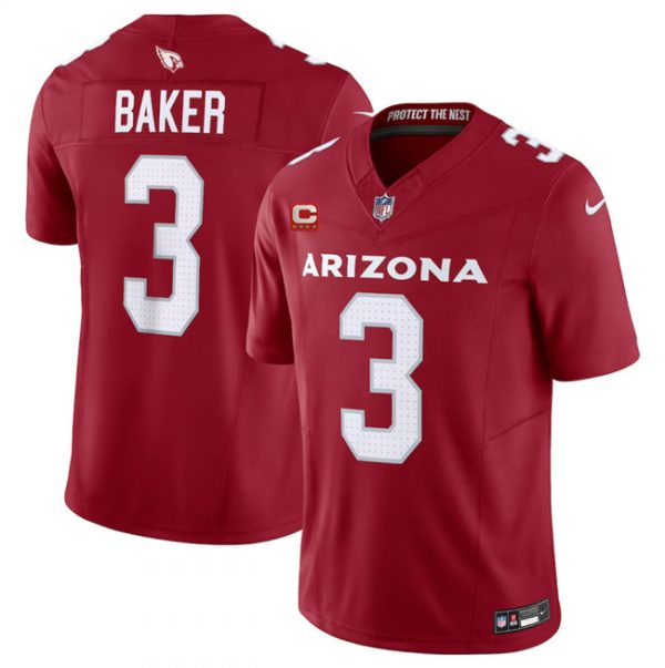Men Arizona Cardinals #3 Budda Baker Red 2023 F.U.S.E. With 4-Star C Patch Vapor Untouchable F.U.S.E. Limited Stitched Football Jersey