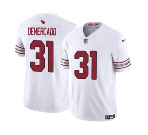 Men Arizona Cardinals #31 Emari Demercado White 2023 F.U.S.E. Vapor Untouchable Limited Stitched Football Jersey