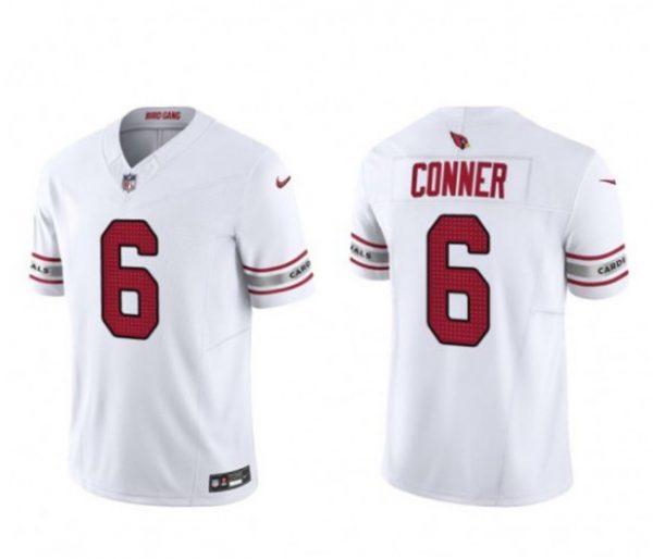 Men Arizona Cardinals #6 James Conner White 2023 F.U.S.E. Vapor Untouchable F.U.S.E. Limited Stitched Football Jersey