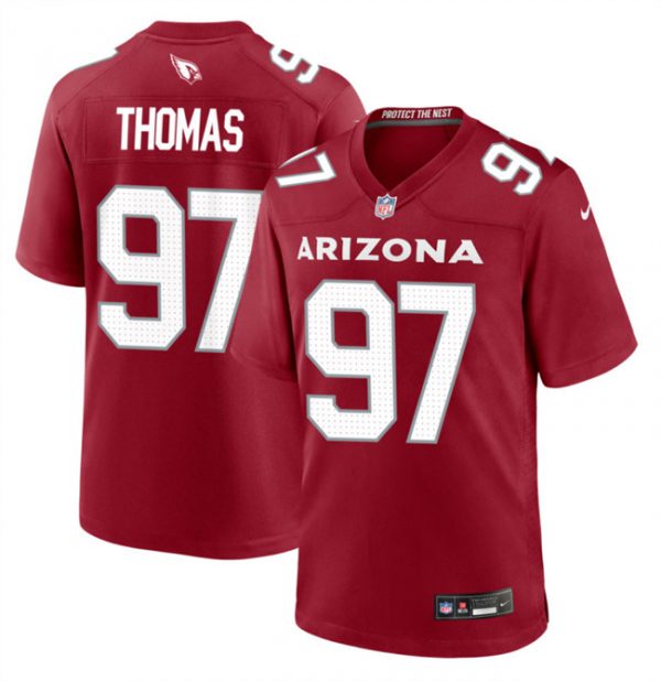 Men Arizona Cardinals #97 Cameron Thomas Red 2023 Stitched Game Football Jersey