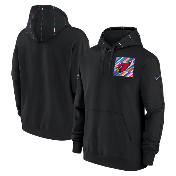 Men Arizona Cardinals Black 2023 Crucial Catch Club Pullover Hoodie