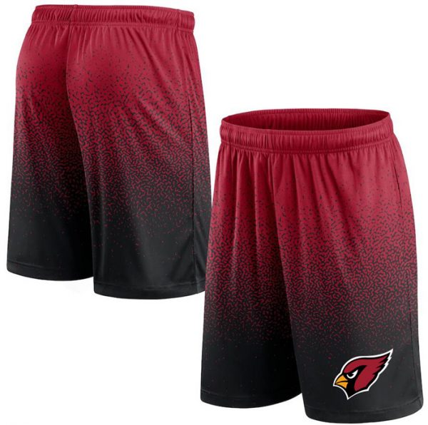 Men Arizona Cardinals Red/Black Ombre Shorts