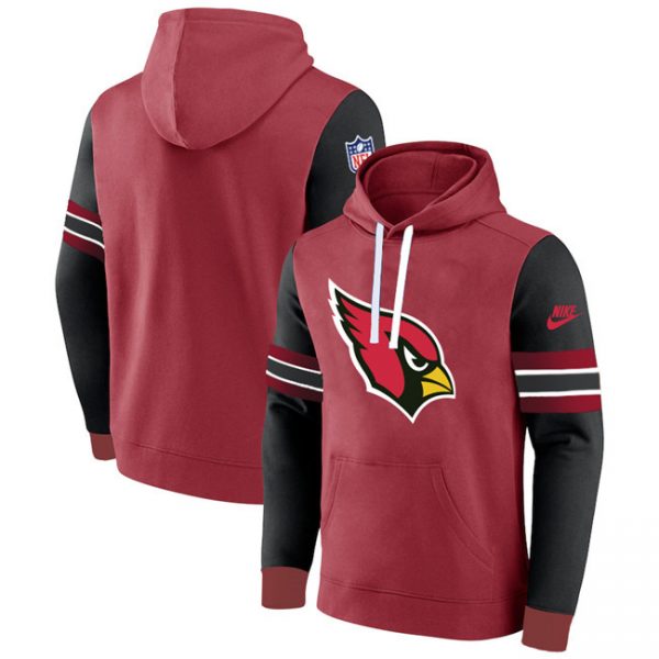 Men Arizona Cardinals Red/Black Pullover Hoodie