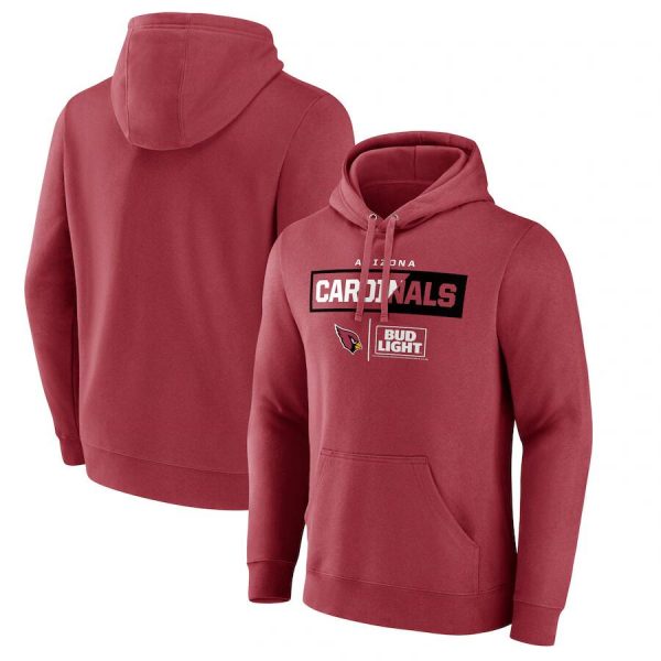 Men Arizona Cardinals Red x Bud Light Pullover Hoodie