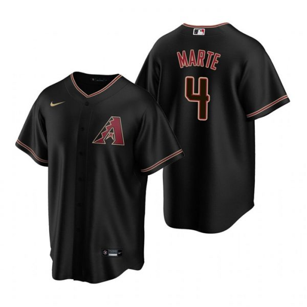 Men Arizona Diamondbacks #4 Ketel Marte Black Cool Base Stitched Baseball Jersey