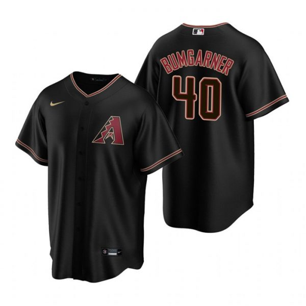 Men Arizona Diamondbacks #40 Madison Bumgarner Black Cool Base Stitched Baseball Jersey