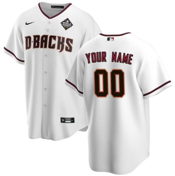 Arizona Diamondbacks Active Player Custom White 2023 World Series Home Cool Base Stitched Baseball Jersey