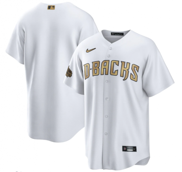 Men Arizona Diamondbacks Blank 2022 All-Star White Cool Base Stitched Baseball Jersey