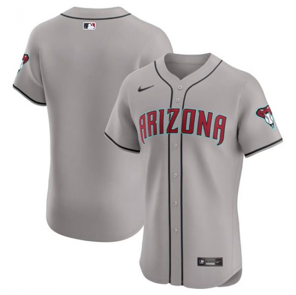 Men Arizona Diamondbacks Blank Grey Flex Base Stitched Jersey