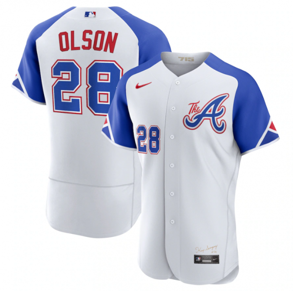 Atlanta Braves ACTIVE PLAYER Custom White 2023 City Connect Flex Base Stitched Jersey