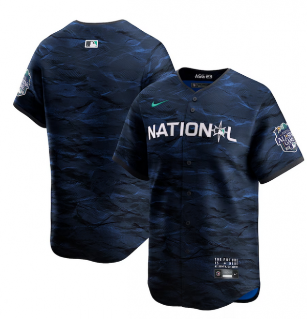 Men Atlanta Braves Blank Royal 2023 All-star Cool Base Stitched Baseball Jersey