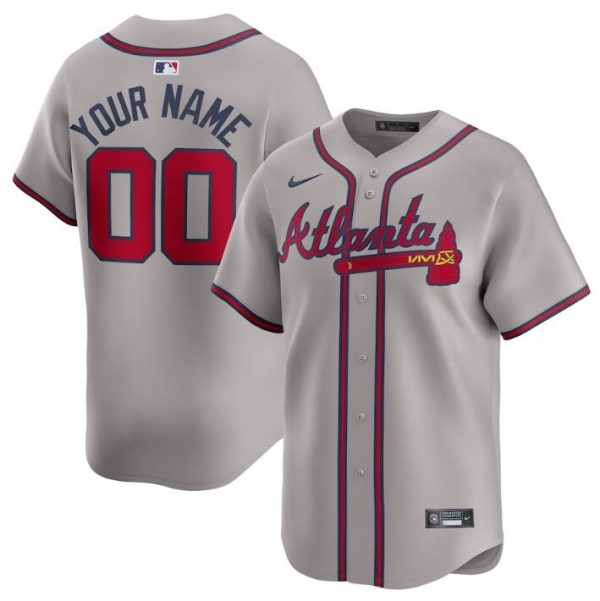 Atlanta Braves Customized Grey 2024 Away Limited Stitched Baseball Jersey