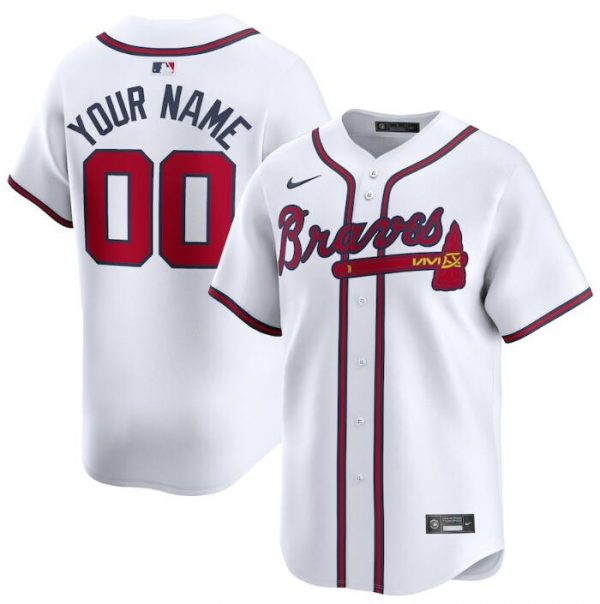 Atlanta Braves Customized White 2024 Home Limited Stitched Baseball Jersey