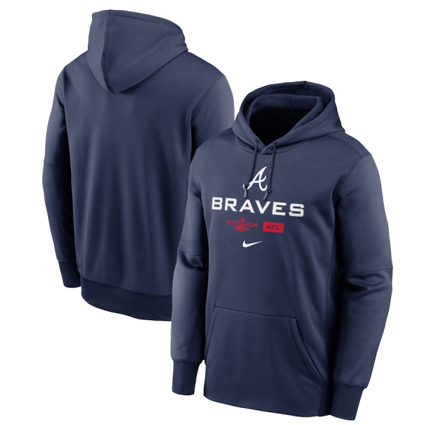 Men Atlanta Braves Navy 2022 Performance Pullover Hoodie