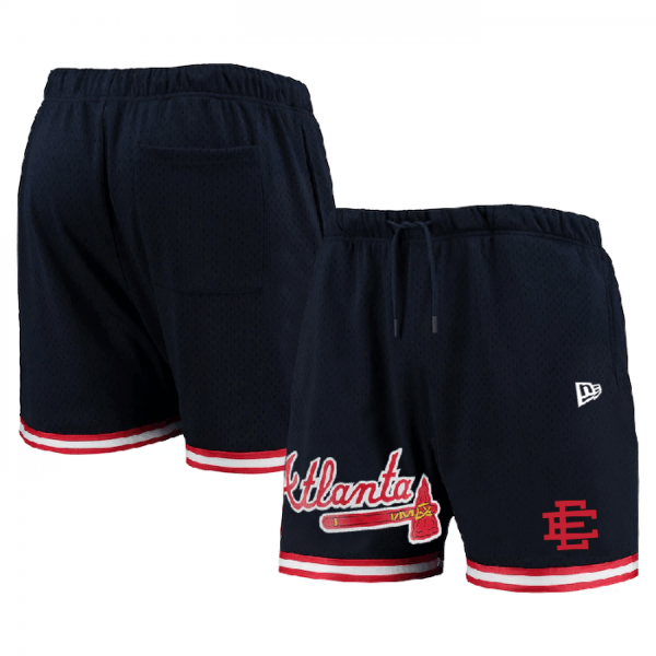 Men Atlanta Braves Navy Mesh Shorts 001