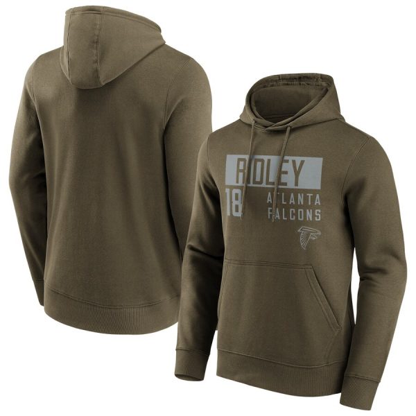 Men Atlanta Falcons #18 Calvin Ridley Fashion Name & Number Hoodie