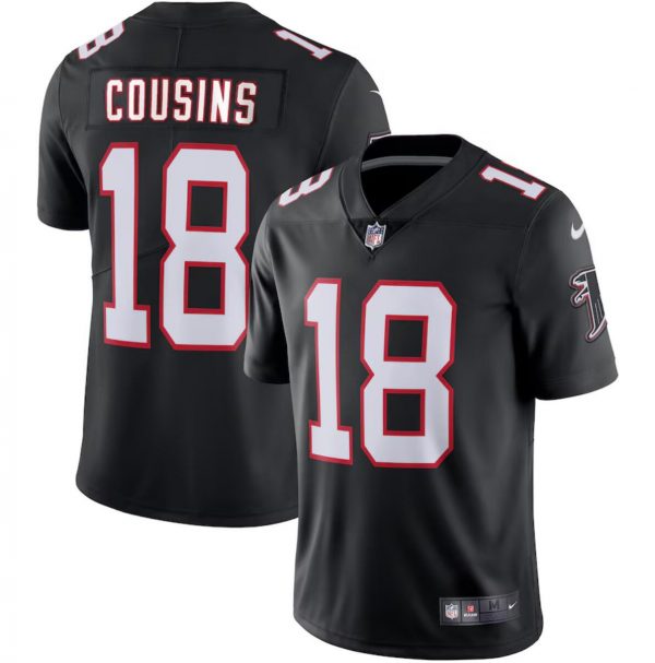 Men Atlanta Falcons #18 Kirk Cousins Black Vapor Untouchable Limited Stitched Football Jersey