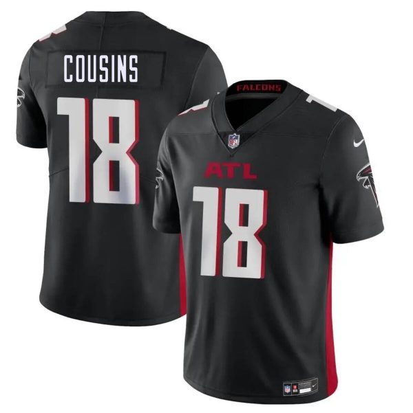 Men Atlanta Falcons #18 Kirk Cousins Black Vapor Untouchable Limited Stitched Football Jersey