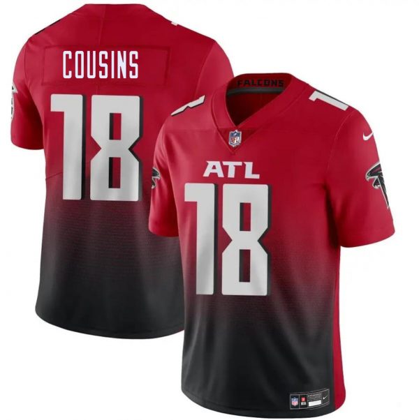 Men Atlanta Falcons #18 Kirk Cousins Red/Black Vapor Untouchable Limited Stitched Football Jersey