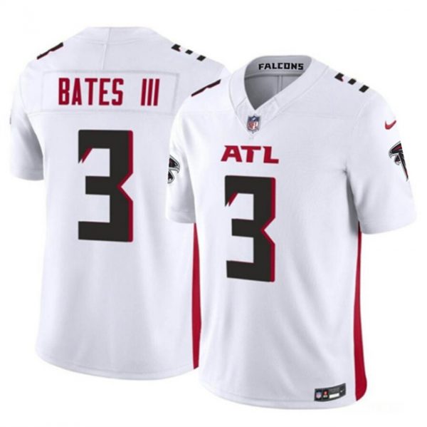 Men Atlanta Falcons #3 Jessie Bates III White 2023 F.U.S.E. Vapor Untouchable Limited Stitched Football Jersey