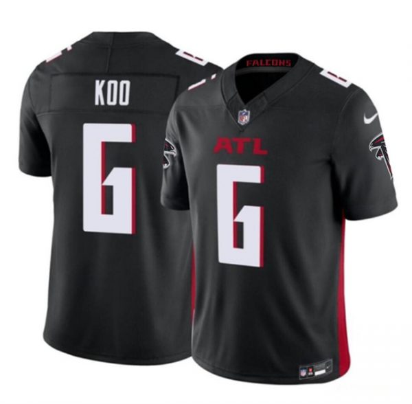 Men Atlanta Falcons #6 Younghoe Koo Black 2023 F.U.S.E. Vapor Untouchable Limited Stitched Football Jersey