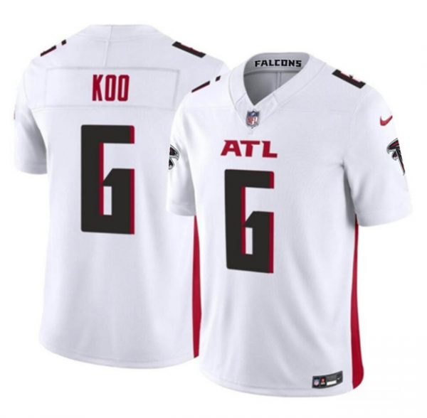 Men Atlanta Falcons #6 Younghoe Koo White 2023 F.U.S.E. Vapor Untouchable Limited Stitched Football Jersey